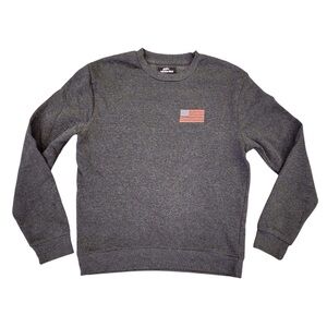 JACKSON HOLE Sweatshirt Gray with US Flag and Pledge of Allegiance LARGE